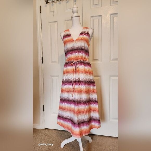 NWT! Adorable Summer Spring Striped Pink Ombre GAP Dress - Picture 1 of 11